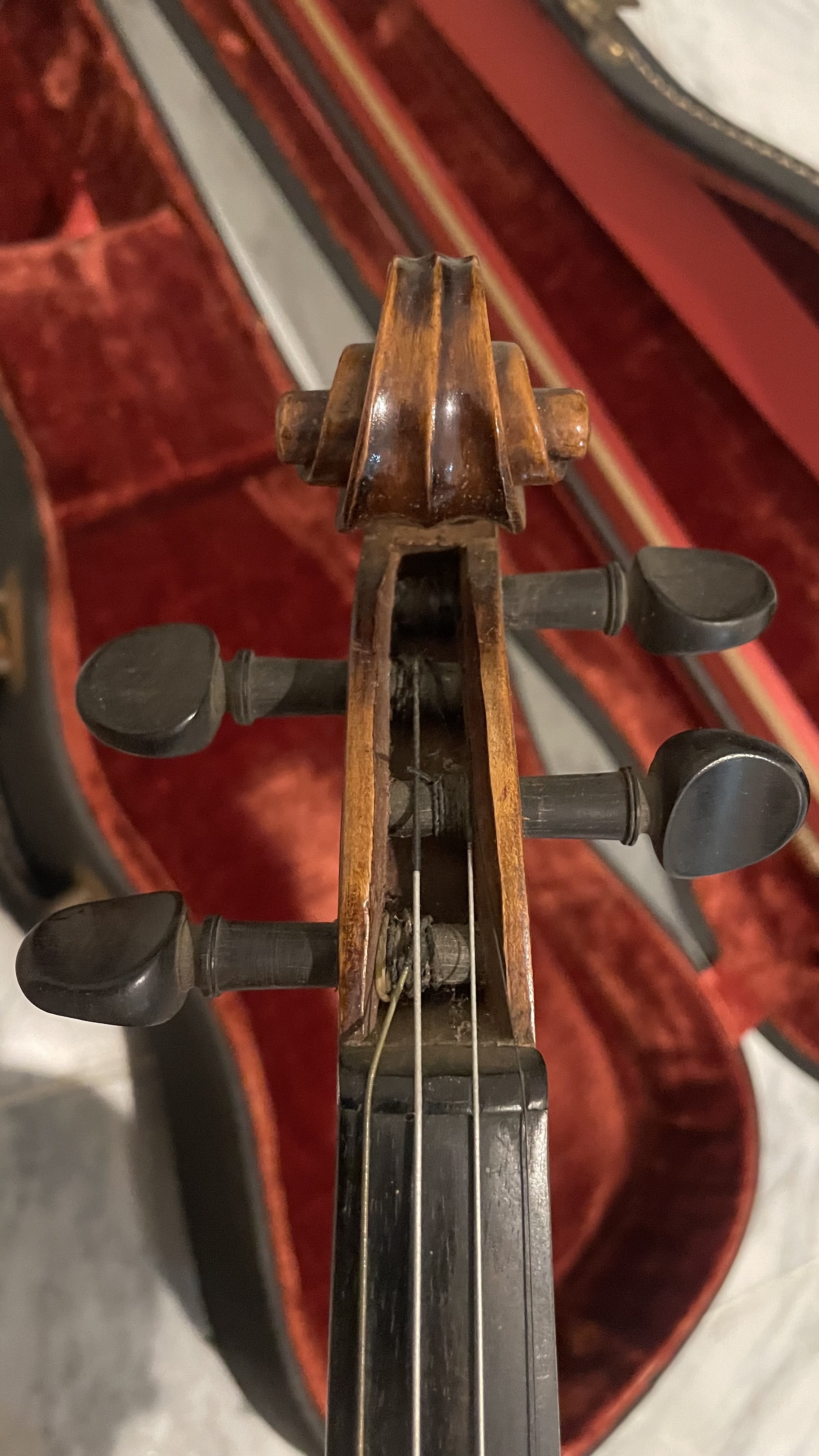 instrumentos musicales - Violín antiguo alemán “Dresden” con estuche y arco 6