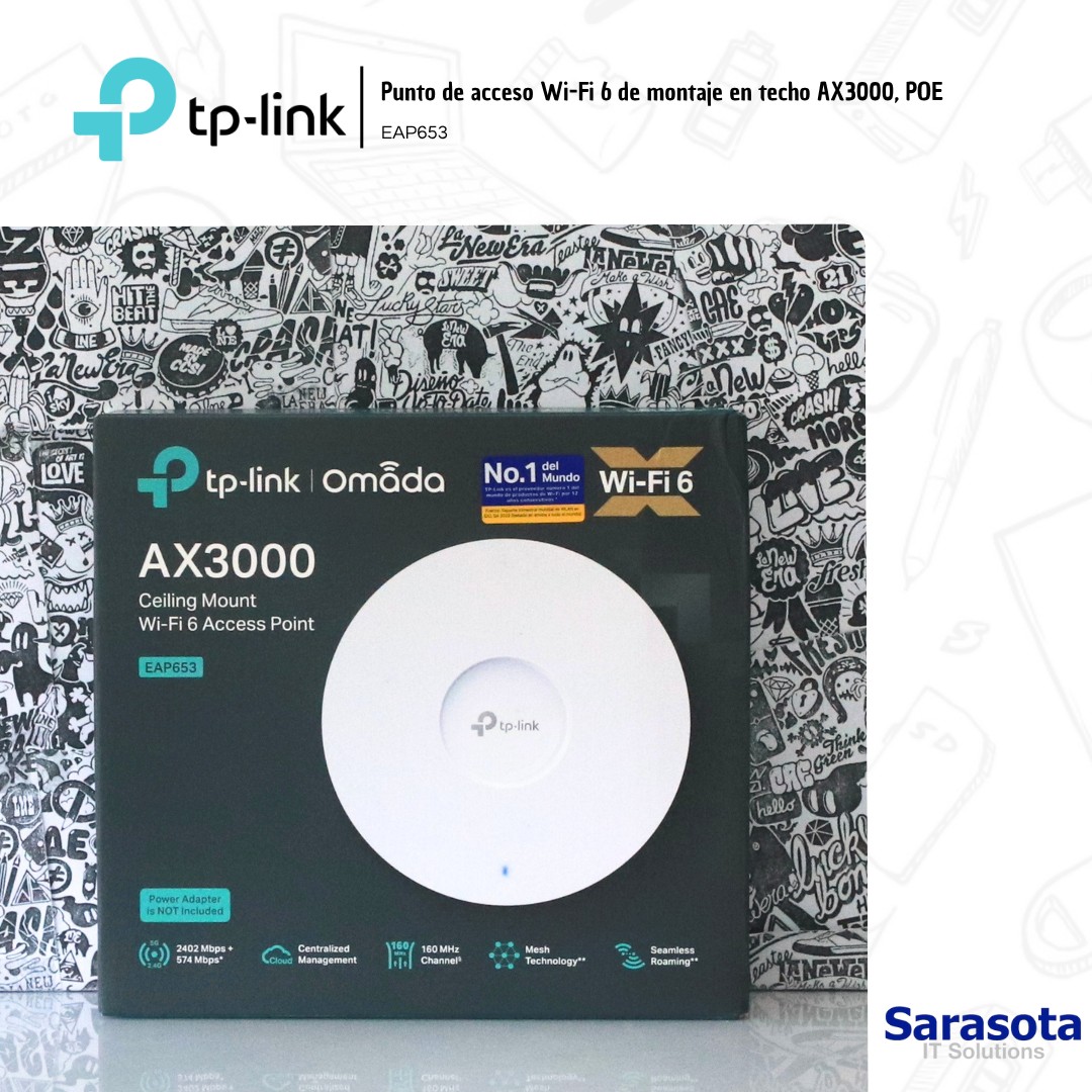 accesorios para electronica - TP-Link Access Point EAP653 Omada WIFI 6 Mesh AX30 0