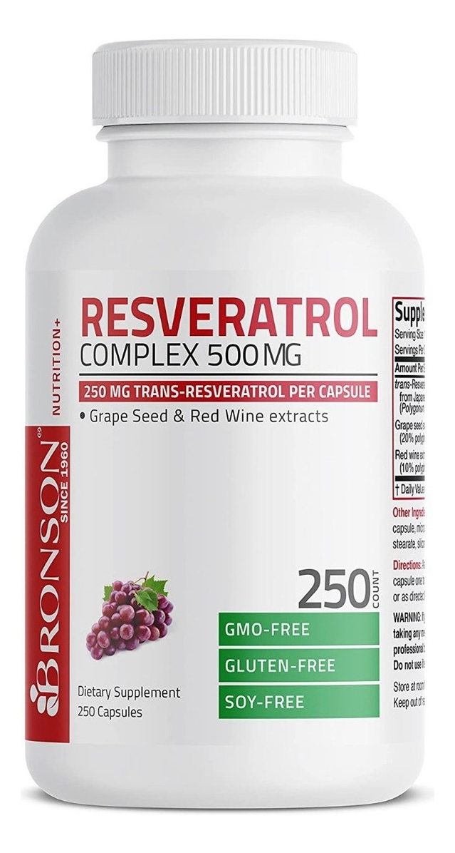 Salud y Equipamiento Médico - Resveratrol 500 Complex 250caps - - Unidad A $1488