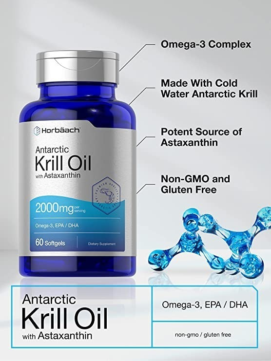 Salud y Equipamiento Médico - Aceite De Krill Antartico Horbaach 2000 Mg | 60 Capsulas 3
