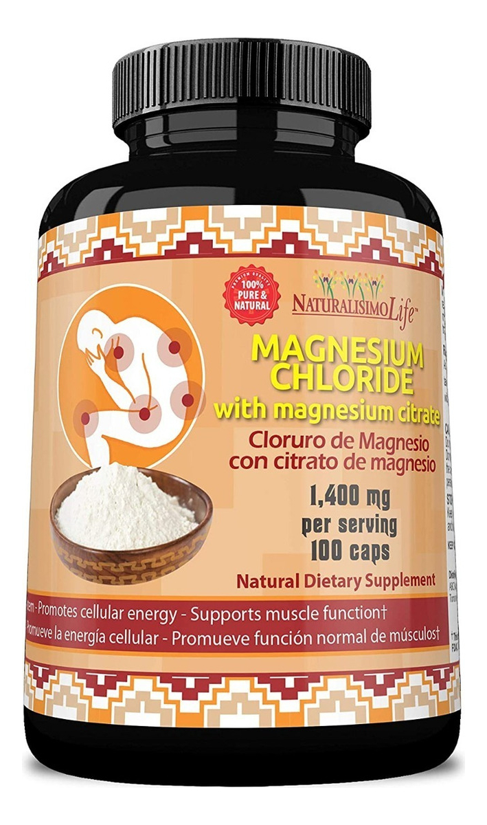 Salud y Equipamiento Médico - Cloruro De Magnesio 100 Cap - Unidad