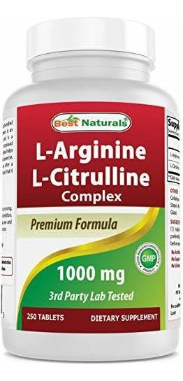 Salud y Equipamiento Médico - Best Naturals L-arginine L-citruline Complex Tabletas, 250 U