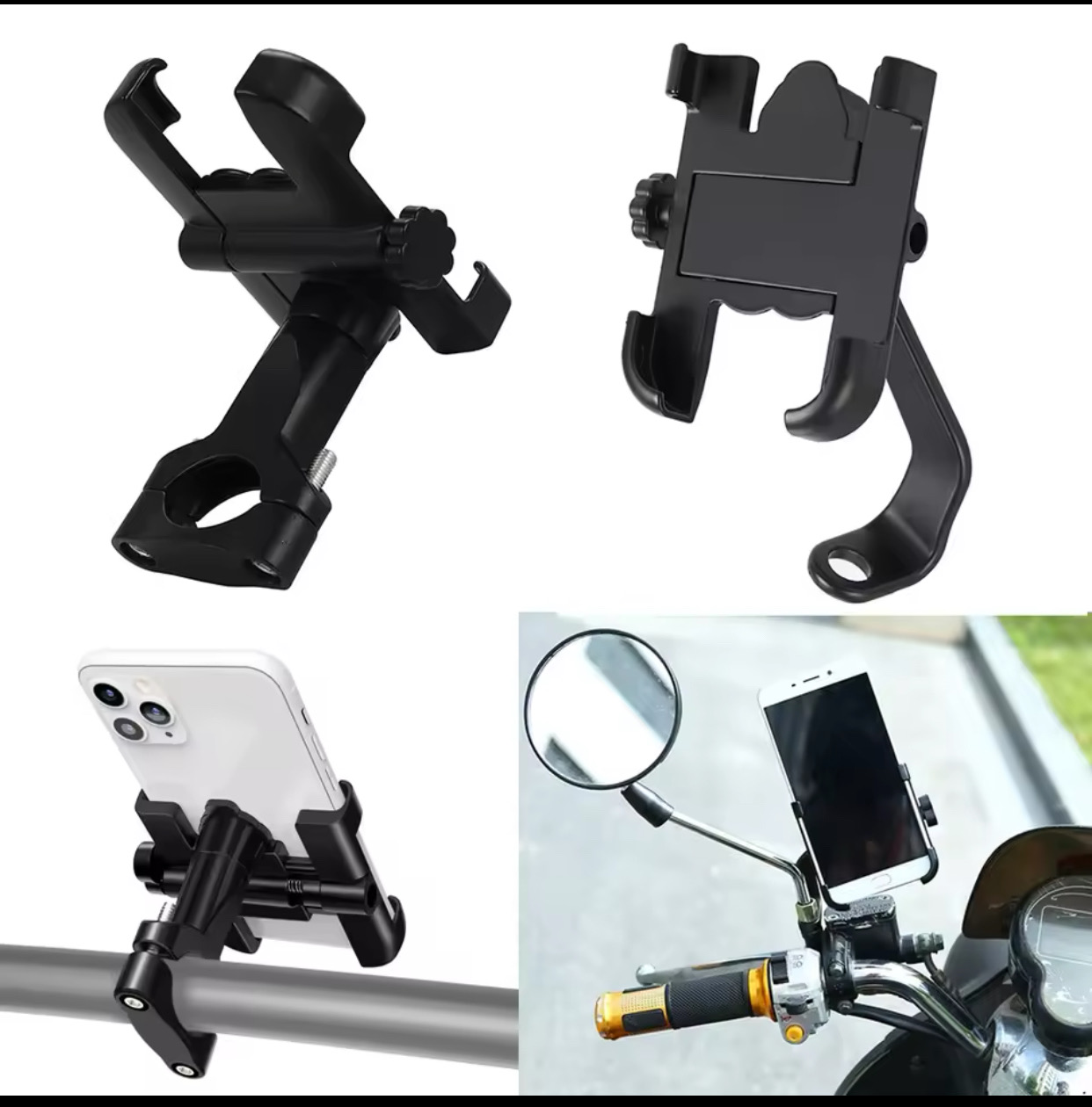 accesorios para electronica - Soporte de teléfono móvil de aleación de aluminio para motocicleta 7