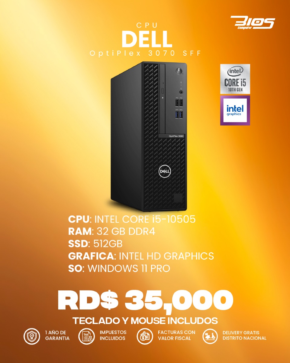 computadoras y laptops - CPU Dell Optiplex 3080 SFF