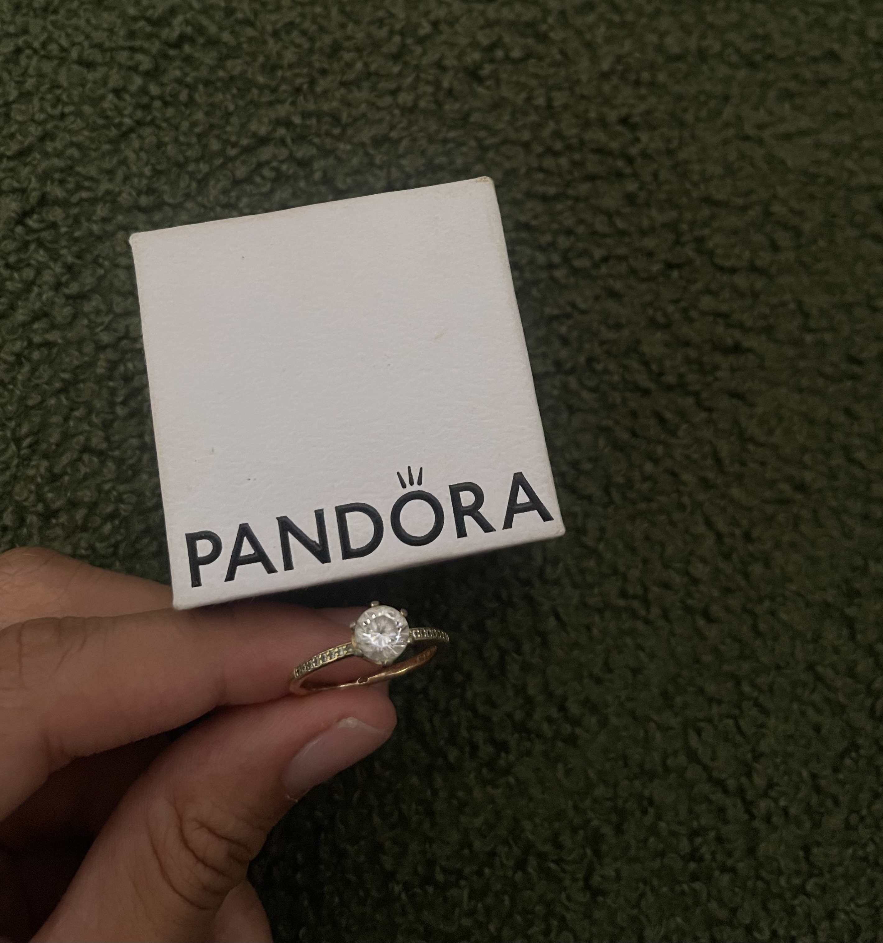 joyas, relojes y accesorios - Anillo Pandora 14k oro gold plating  1