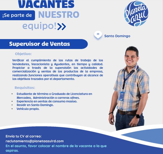 empleos disponibles - Supervisor de Ventas