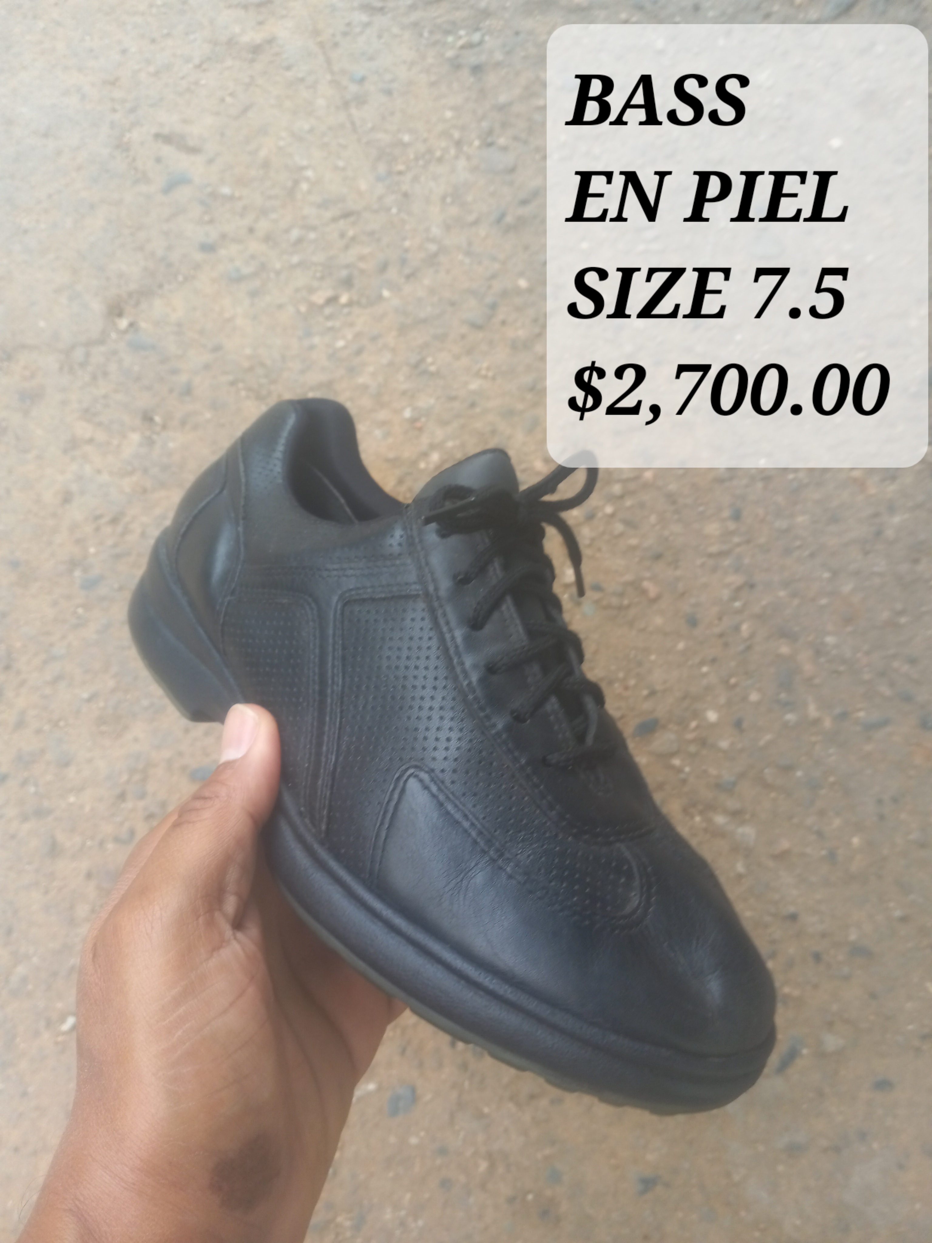 zapatos para hombre - Sneakers BASS , en piel , size 7.5 0