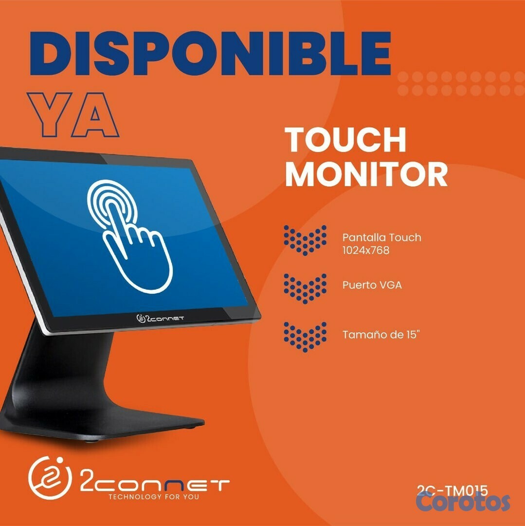 computadoras y laptops - MONITOR  TOUCH DE 15 PULGADAS ,VGA
