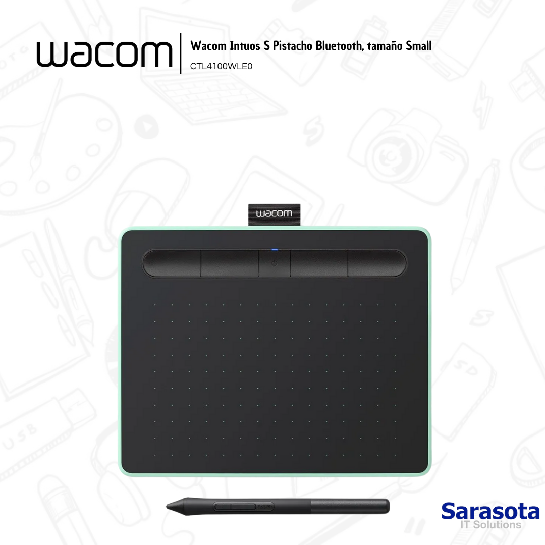 accesorios para electronica - Wacom Intuos S Pistacho Bluetooth, tamaño Small  1