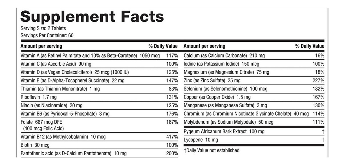 Salud y Equipamiento Médico - Multivitaminico  60 Tab Roman 1