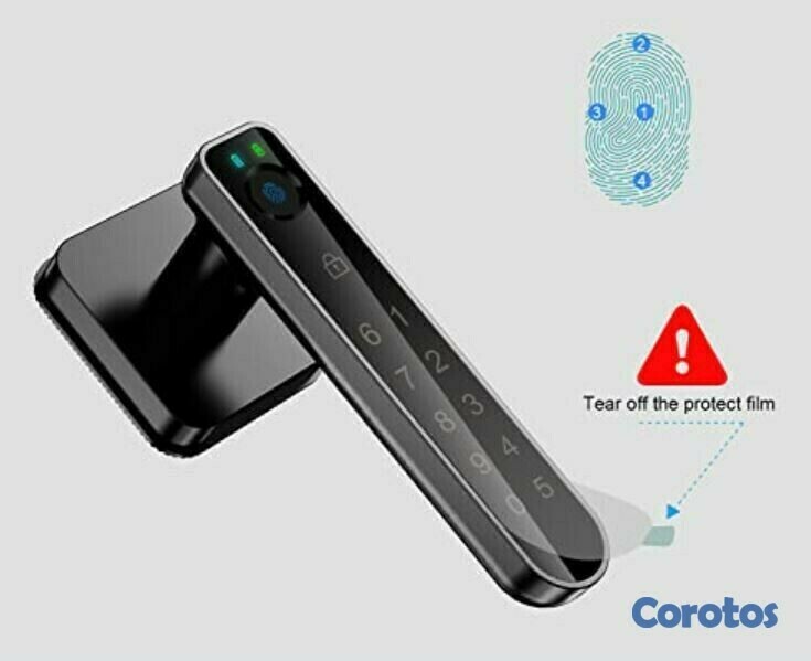 otros electronicos - Cerradura Inteligente De Perilla Con Huella Digital con APP- C003 2