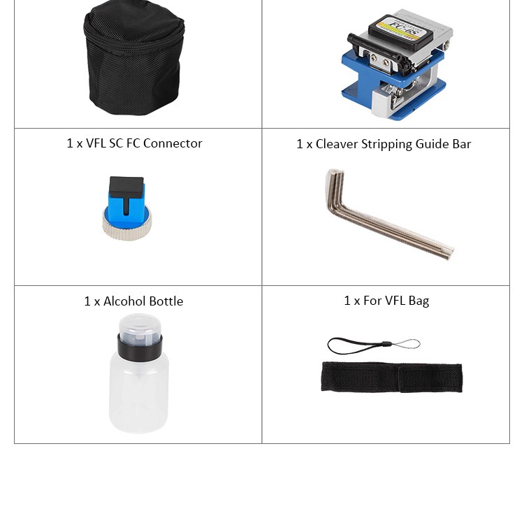 equipos profesionales - kit de herramienta ftth fibra optica medidor de potencia 5 kilometro de empalme 7