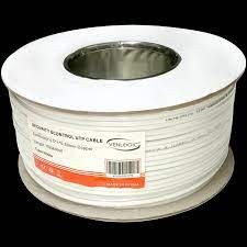computadoras y laptops - Cable Venlogic 22/4, 0.5mm Copper Solido 500 Pies Blanco PVC
 0
