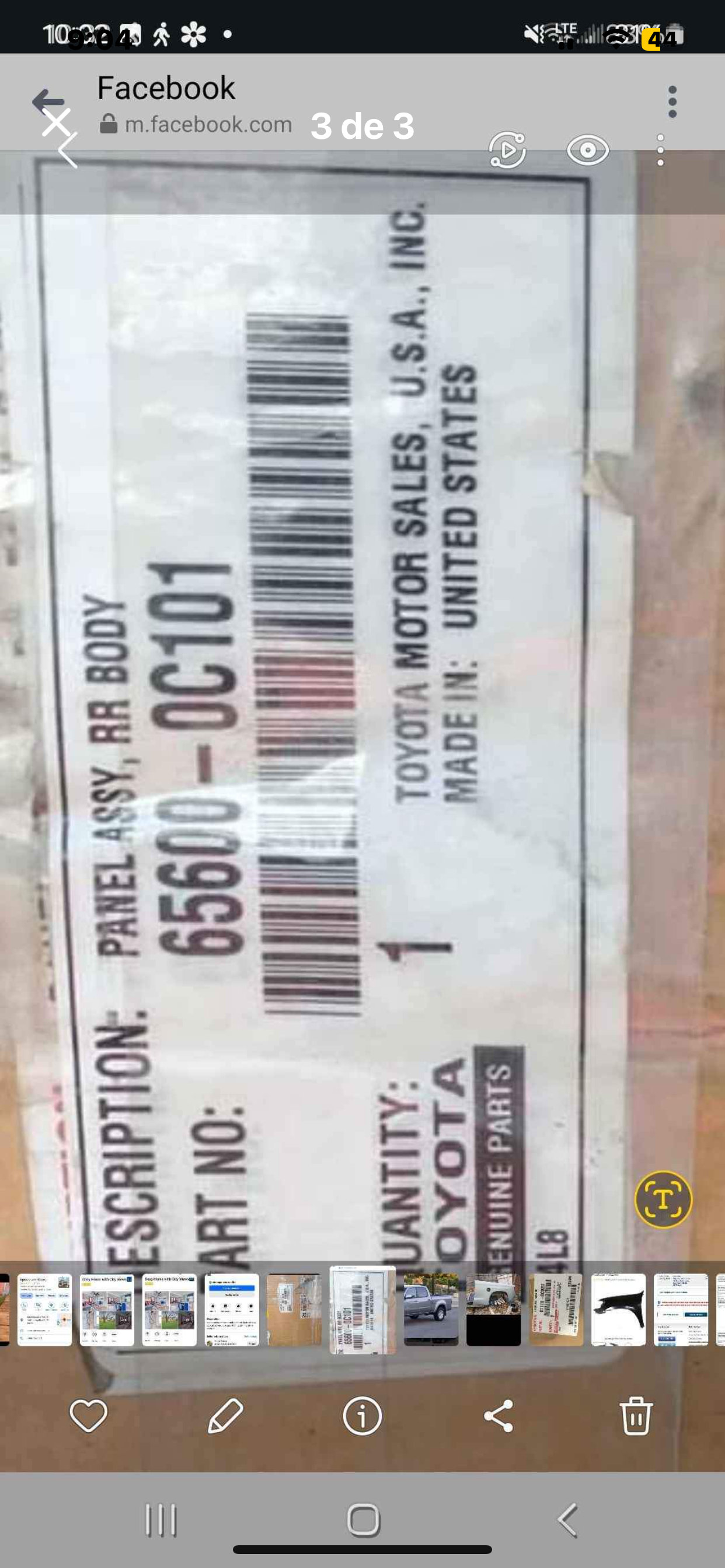 accesorios para vehiculos - Toyota tundra 2014/2021 guardalodo tracero derecho o izquierdo  1
