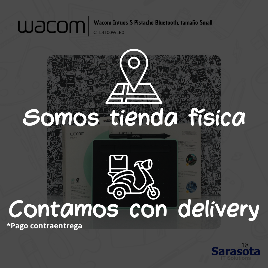 accesorios para electronica - Wacom Intuos S Pistacho Bluetooth, tamaño Small  2