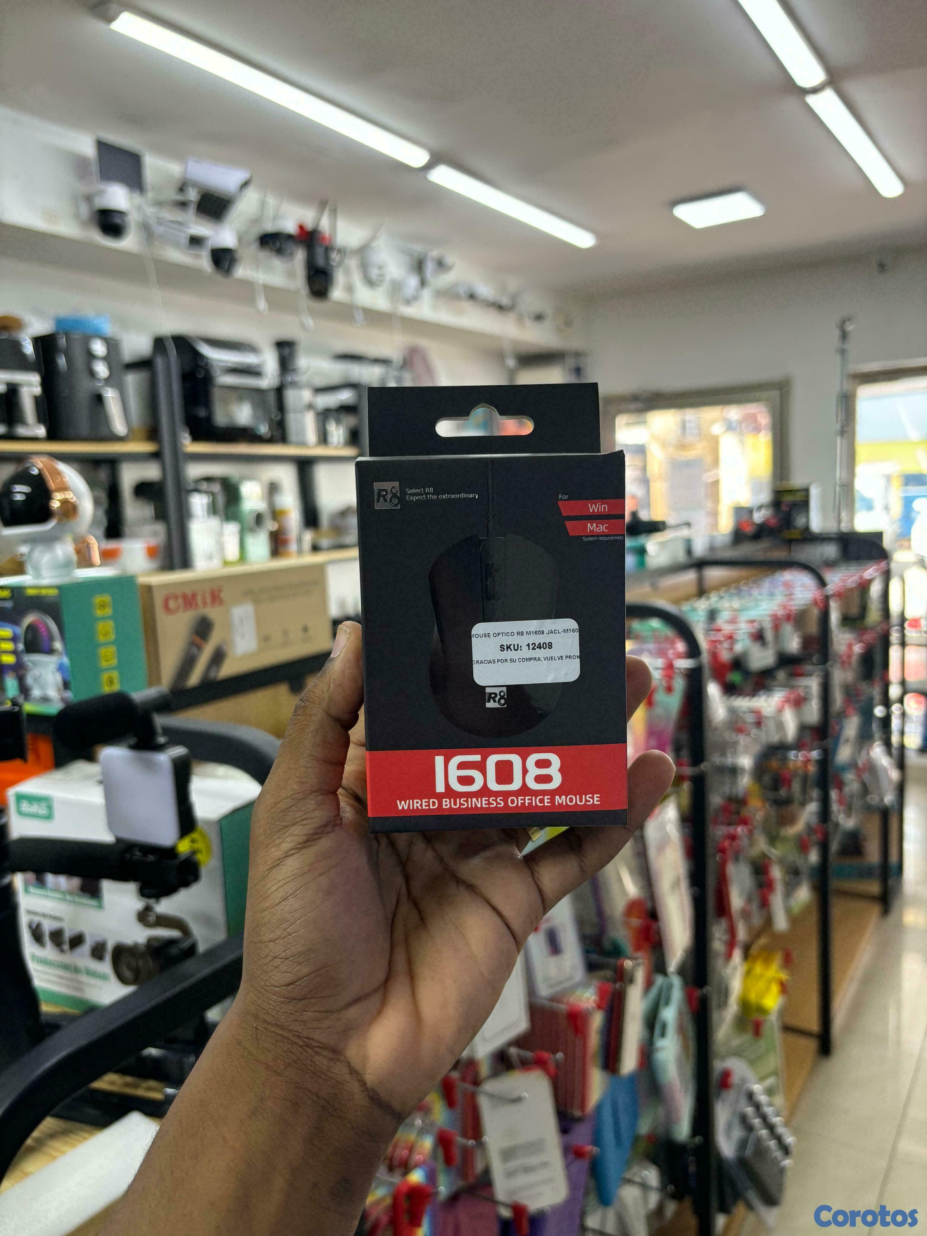 accesorios para electronica - MOUSE ALAMBRICO NEGRO R8  3