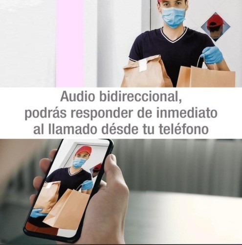 camaras y audio - Timbre inteligente con cámara wifi para puertas recargable 3