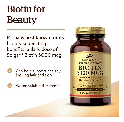 Salud y Equipamiento Médico - Solgar Biotina 5000 Mcg 100 Capsulas 1