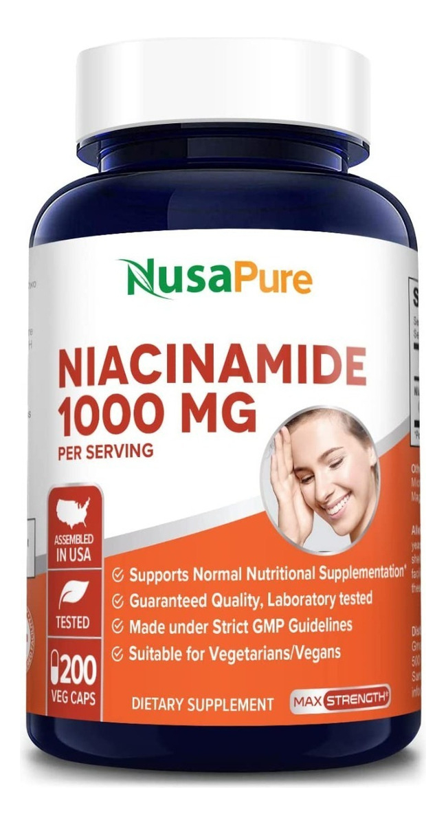 Salud y Equipamiento Médico - Niacinamida 1000mg 200 Cap Nusapure