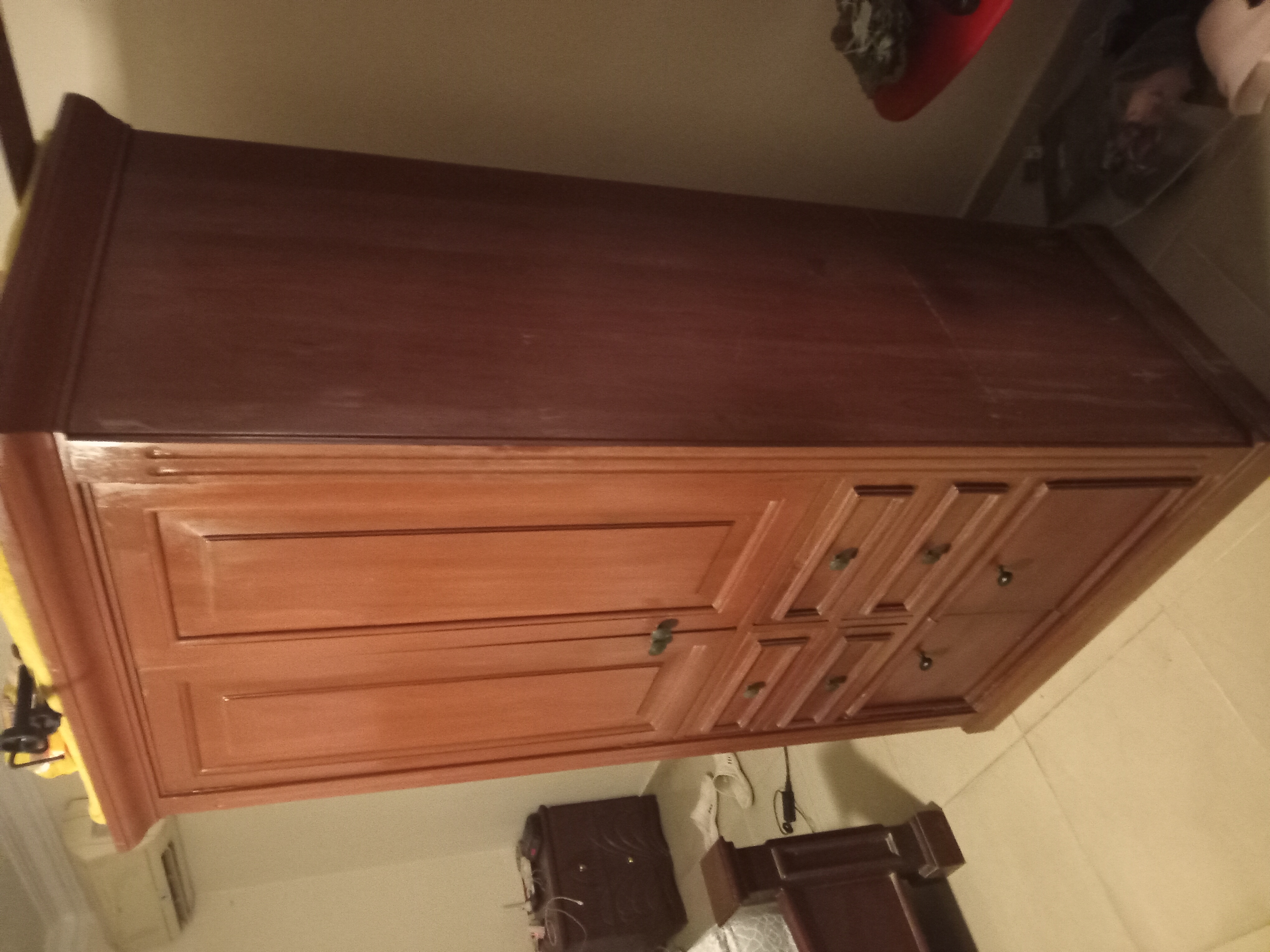 muebles y colchones - Mueble para televisor de caoba 3