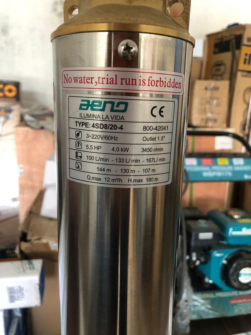 construccion e industrial - Bomba sumergibles trifasica 5.5HP 220V