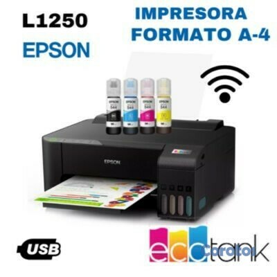 impresoras y scanners - IMPRESORA,WI-FI EPSON ECOTANK L1250 SISTEMA DE TINTA CONTINUA DE FABRICA