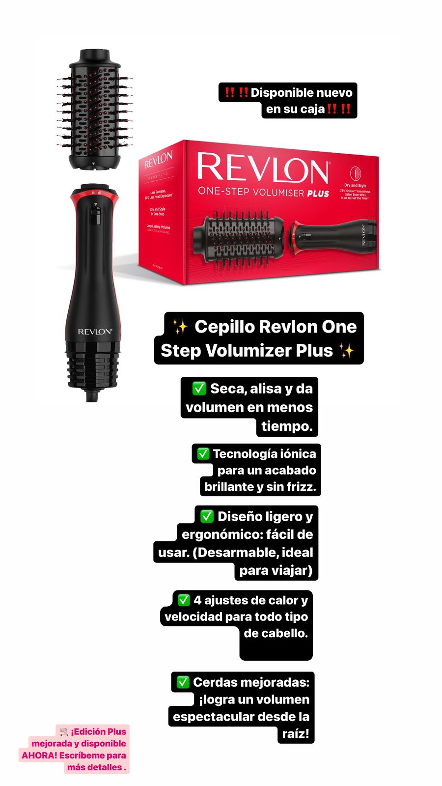 salud y belleza - Cepillo Revlon One Step Volumizer Plus 1