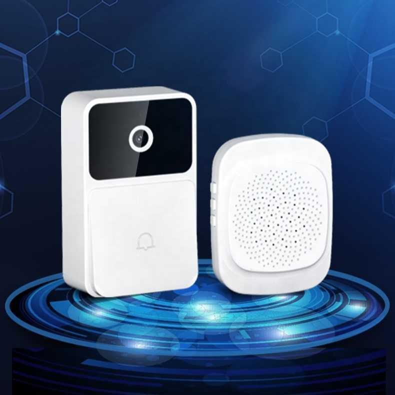 camaras y audio - Timbre inteligente con cámara wifi para puertas recargable 4