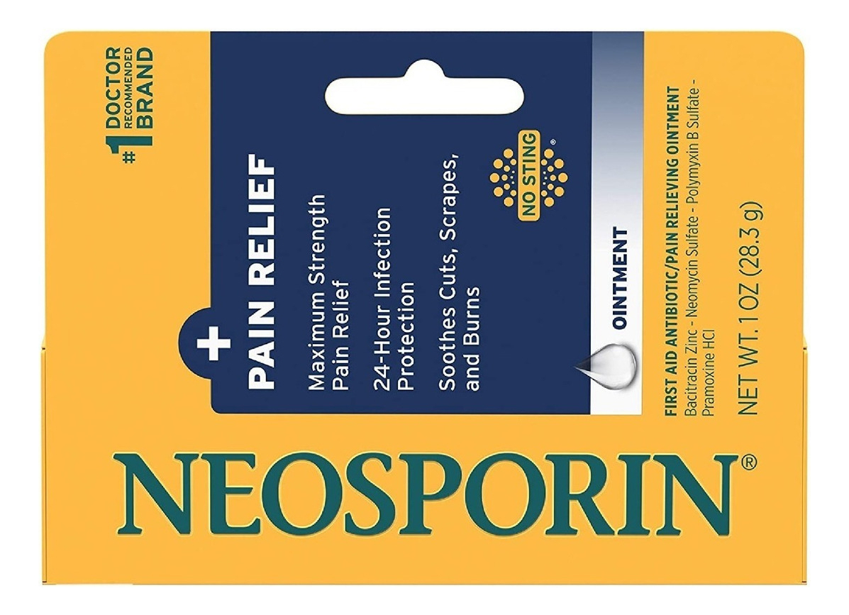 Salud y Equipamiento Médico - Crema Unguento Neosporin + Pain Relief  1 Oz 1