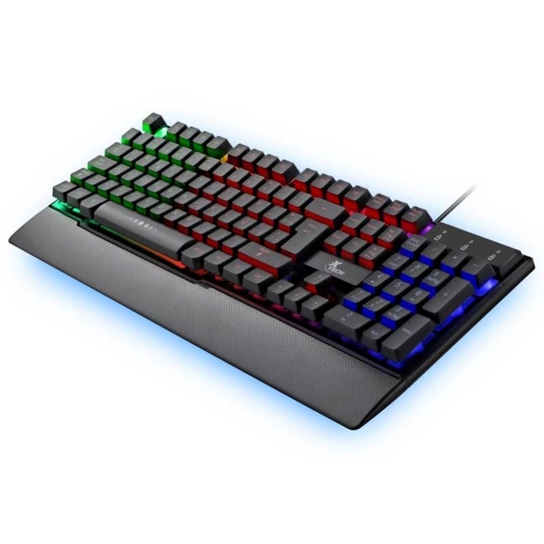 computadoras y laptops - TECLADO GAMER XTECH XTK-510S, USB, ESPAÑOL, MULTIMEDIA, LUZ DE FONDO 0