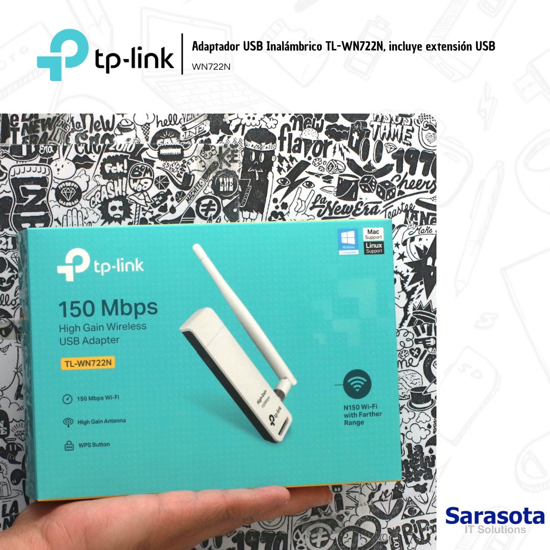 accesorios para electronica - Tp-Link Adaptador USB Inalámbrico TL-WN722N 1