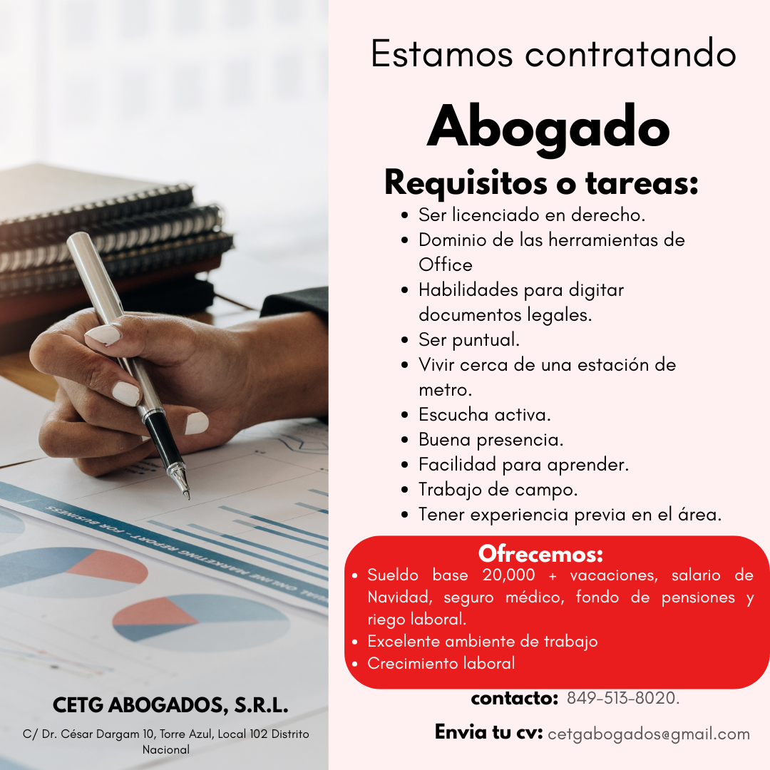 empleos disponibles - Abogado