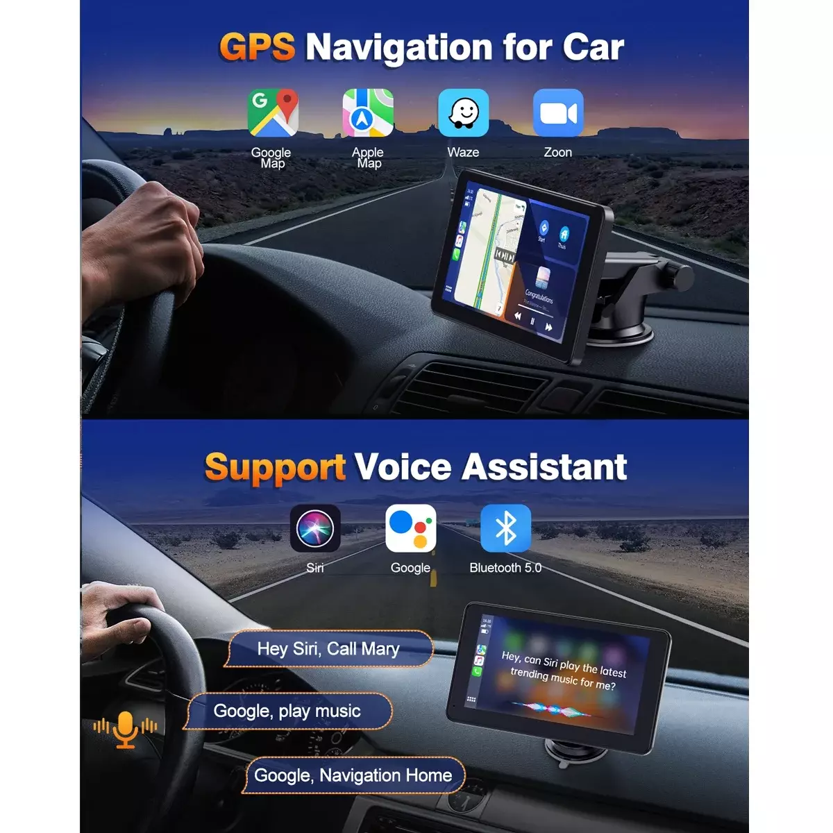 accesorios para electronica - Pantalla inalámbrica portátil para moto o auto