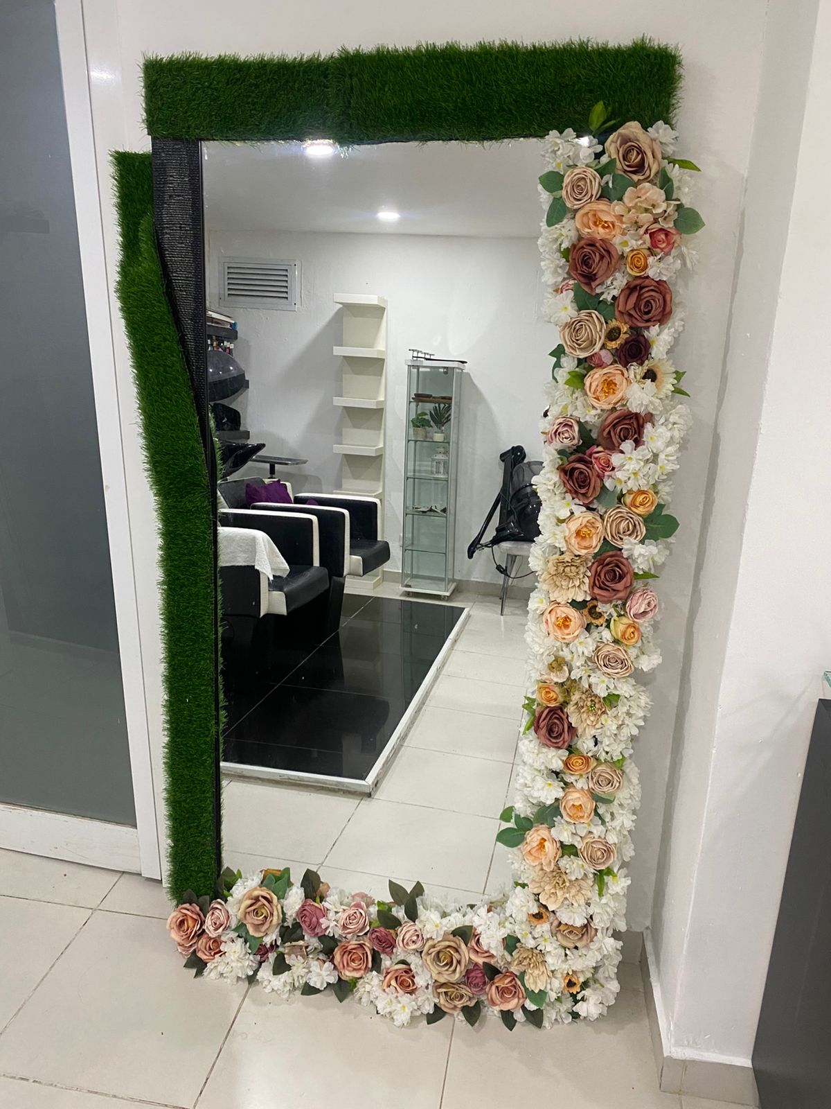 decoración y accesorios - ESPEJO DECORADO EN FLORES 0
