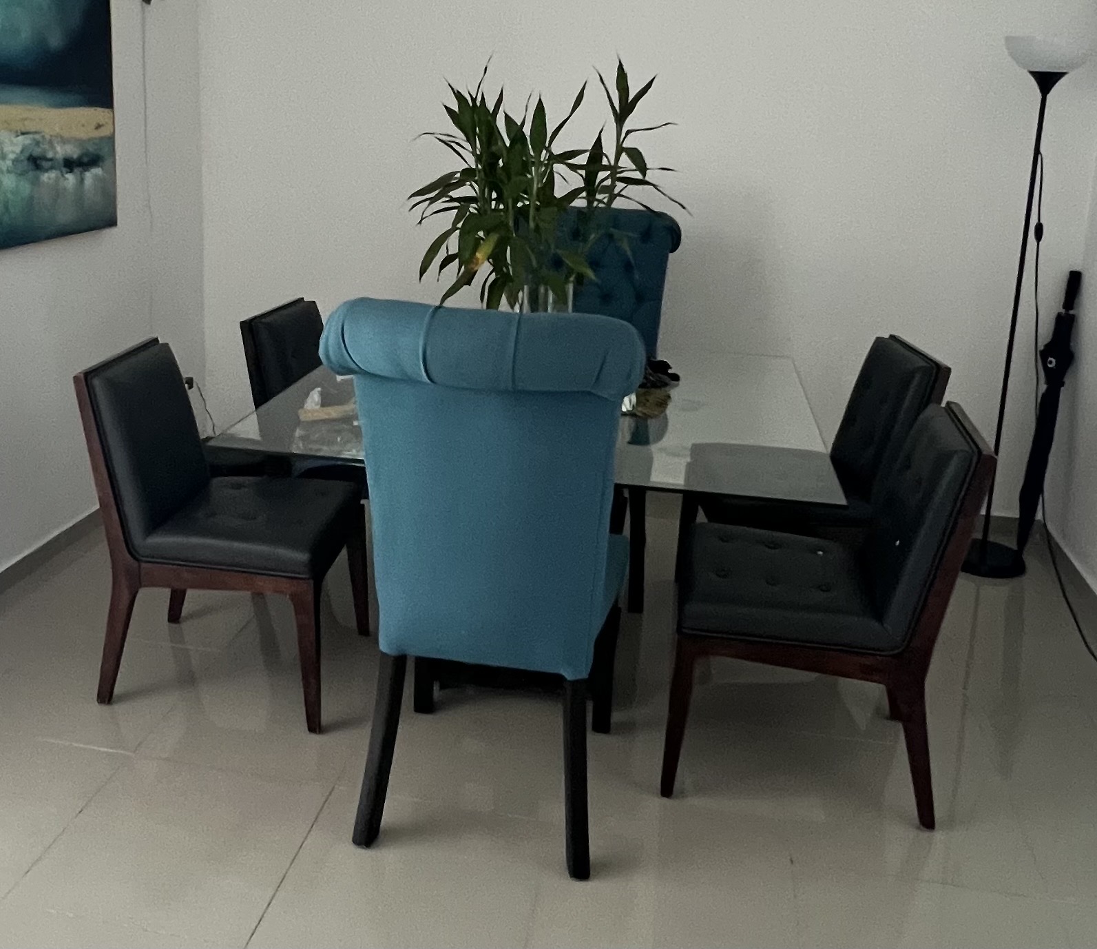 muebles y colchones - De oportunidad! Juego de comedor ILUMEL 6 sillas 54x54 pulgs