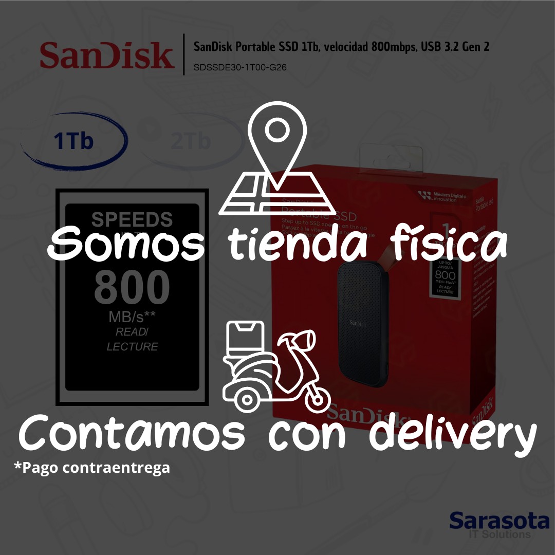 accesorios para electronica - SanDisk Portable SSD 1Tb, 800mbps USB 3.2 2