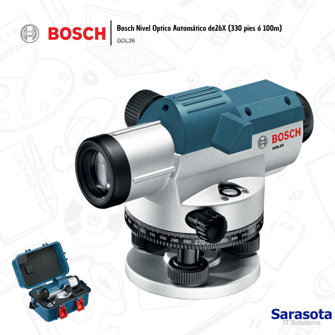 accesorios para electronica - Bosch Nivel Optico Automático de26X 330 pies, 100m 1