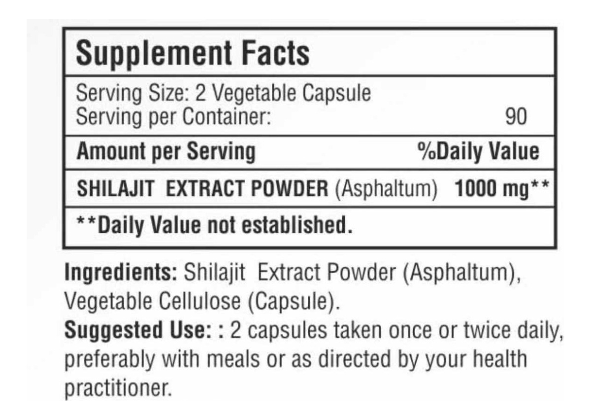 Salud y Equipamiento Médico - Shilajit 1000mg 180cap Minature 1