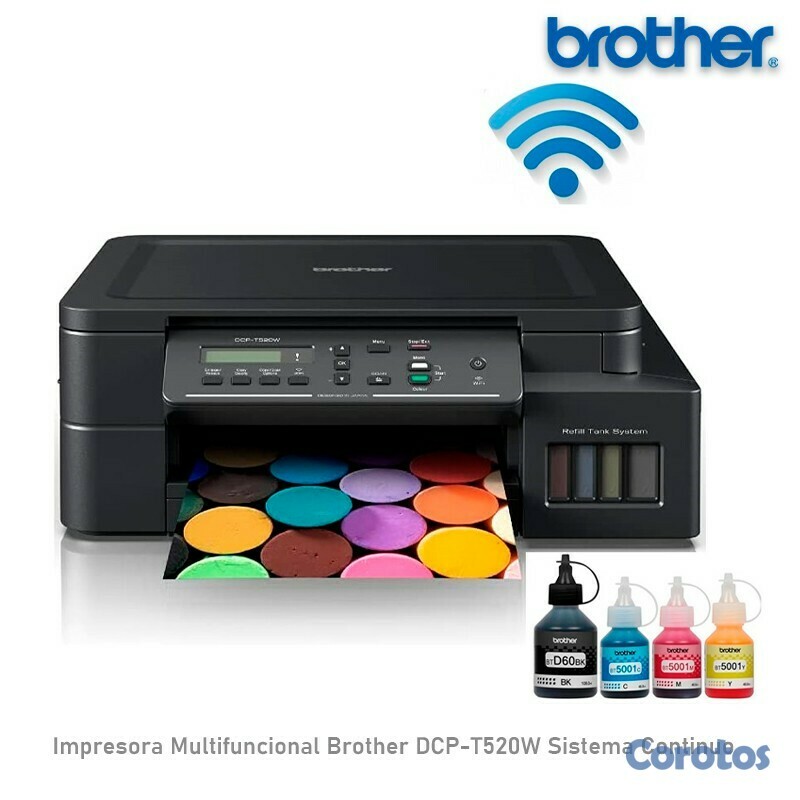 impresoras y scanners - MULTIFUNCIONAL  BROTHER INKBENEFIT TANK DCPT520DW,  (ESCANER< COPIADORA, IMPRESO 1