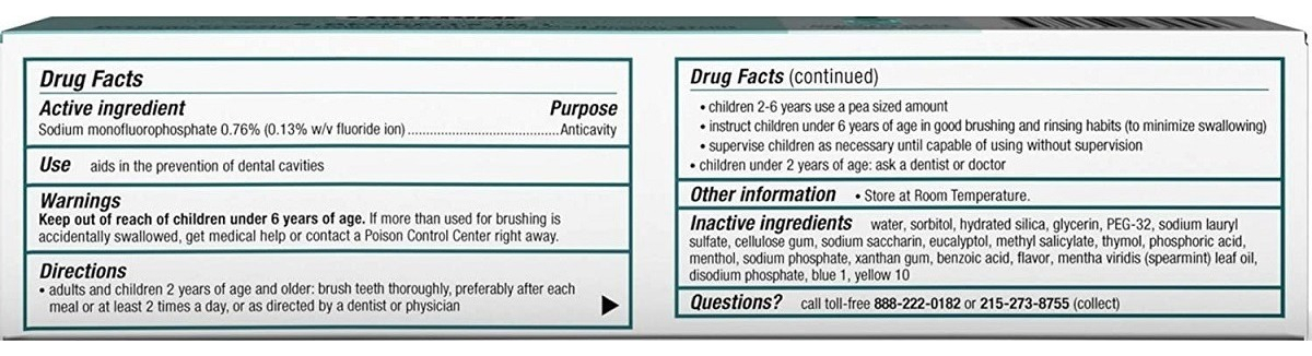 Salud y Equipamiento Médico - Crema Dental Listerine Essential Care Fluoride Menta 1