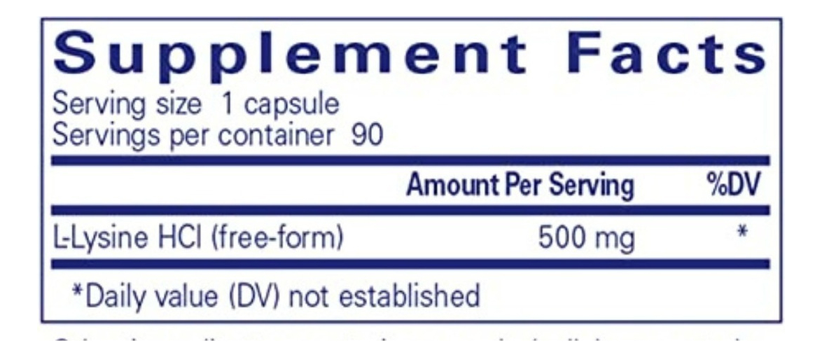 Salud y Equipamiento Médico - L-lisina - Pure Encapsulations 1