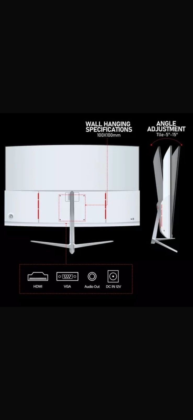 computadoras y laptops - Monitor curvo de 27 pulgadas  1