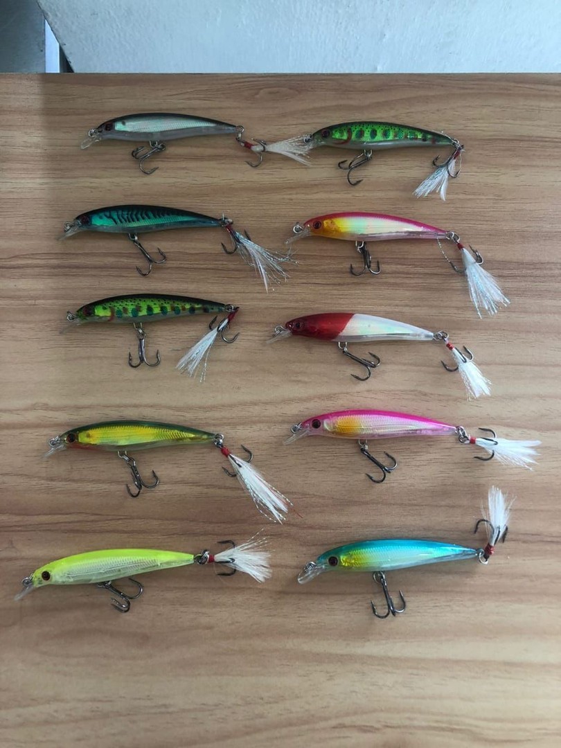deportes - Señuelo Para Pesca Luminosos Coloridos Cebo Anzuelo Caña de Pescar Vara 3