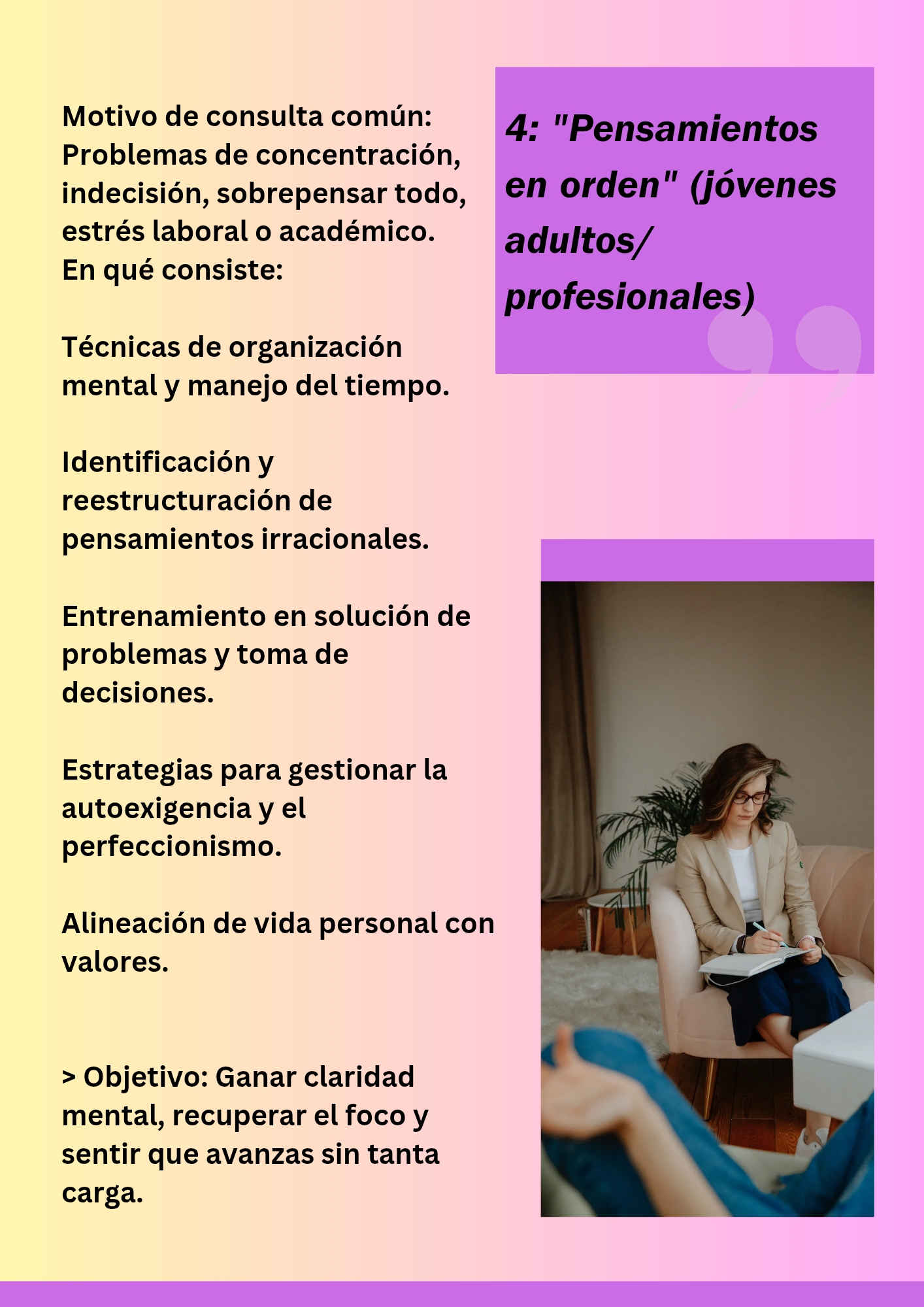 servicios profesionales - Consulta de psicología  5