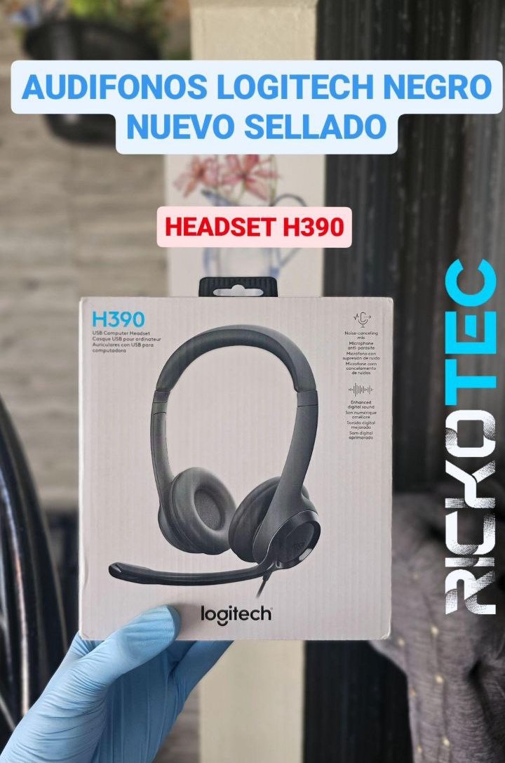 computadoras y laptops - H390 HEADSET LOGITECH CON MICROFONO NUEVESITO 0