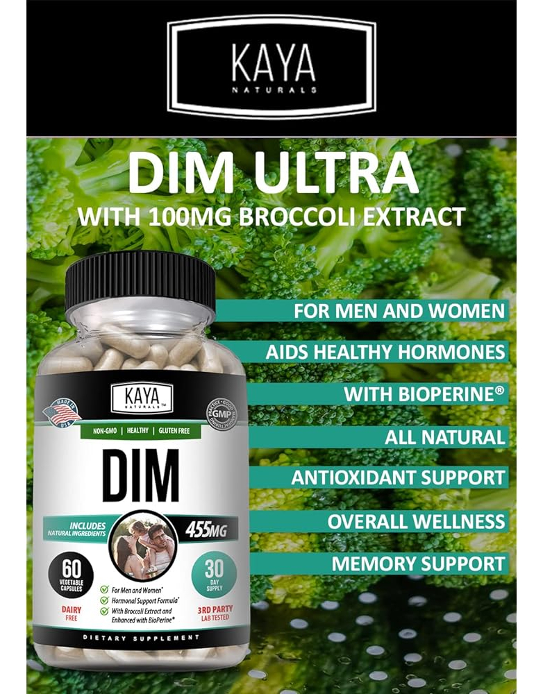 Salud y Equipamiento Médico - Kaya Naturals Dim Ultra (60 Cápsulas) | Suplemento Dim Para 3