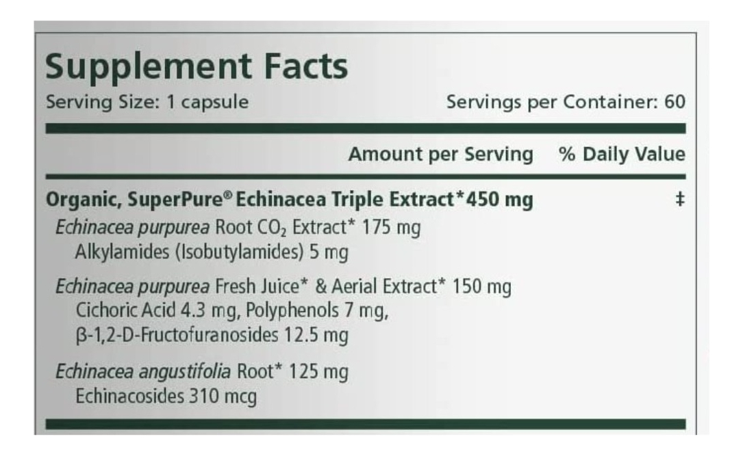 Salud y Equipamiento Médico - Equinacea 450 Mg Pure Synergy 1