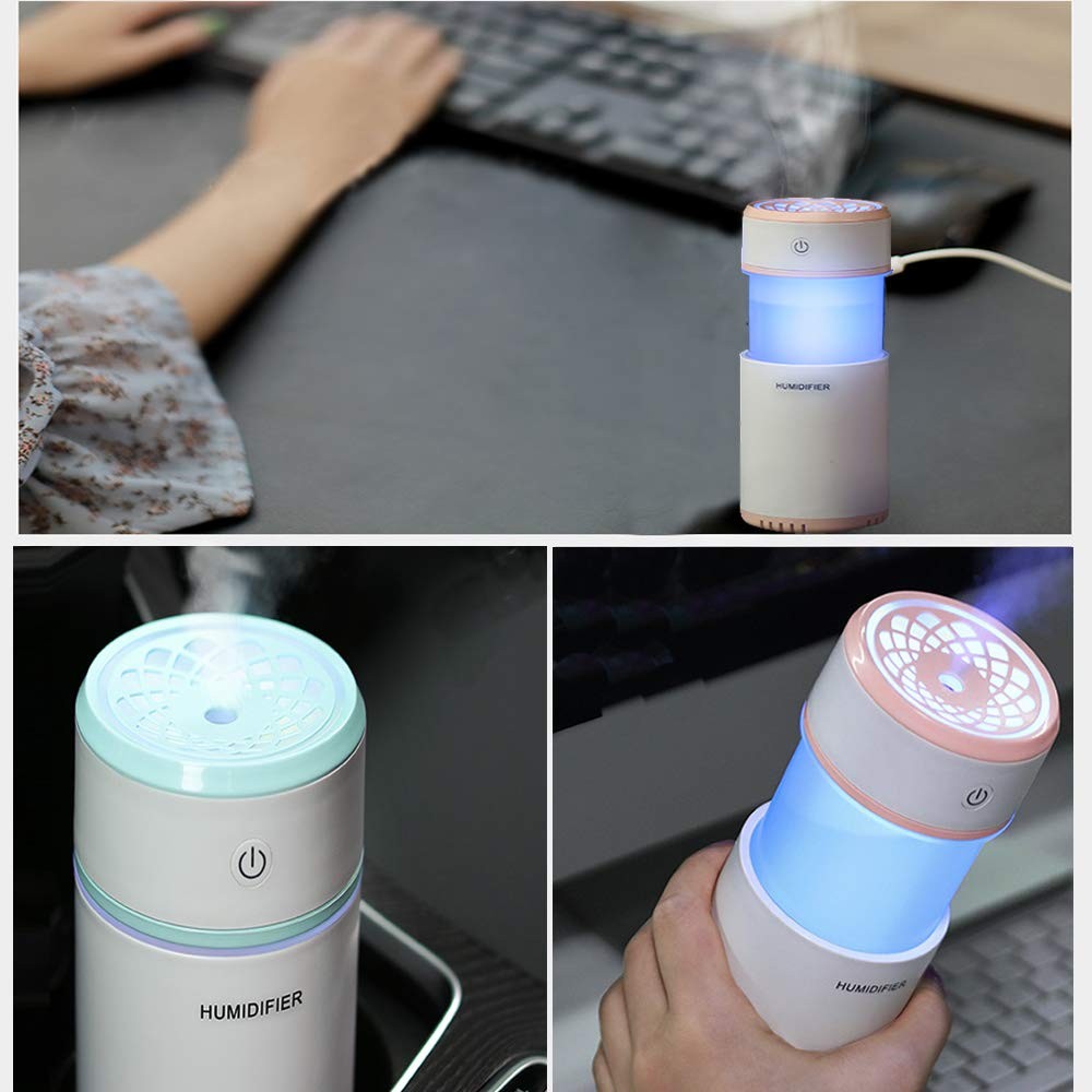 salud y belleza - Mini Humidificador De Aire Usb Difusor Con Luz 3
