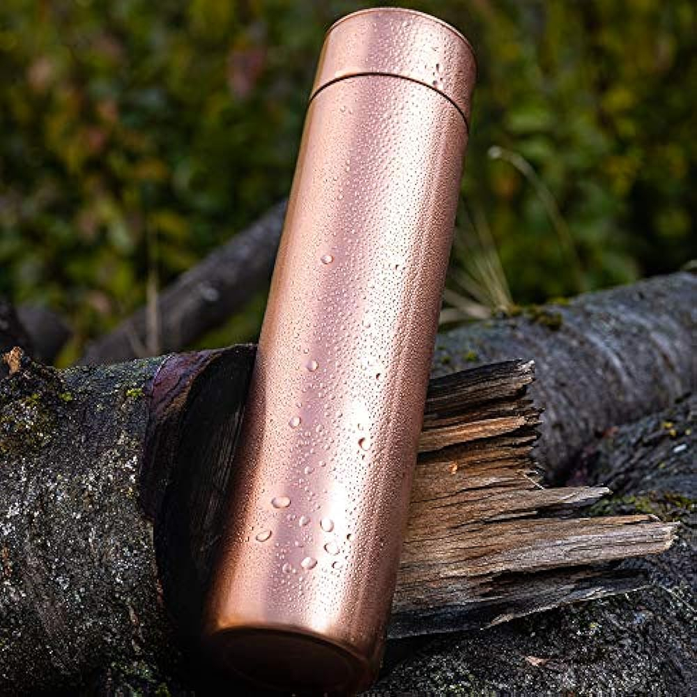 Salud y Equipamiento Médico - Botella De Agua De Cobre Kosdeg De 34 Oz, Diseño Moderno Y 3