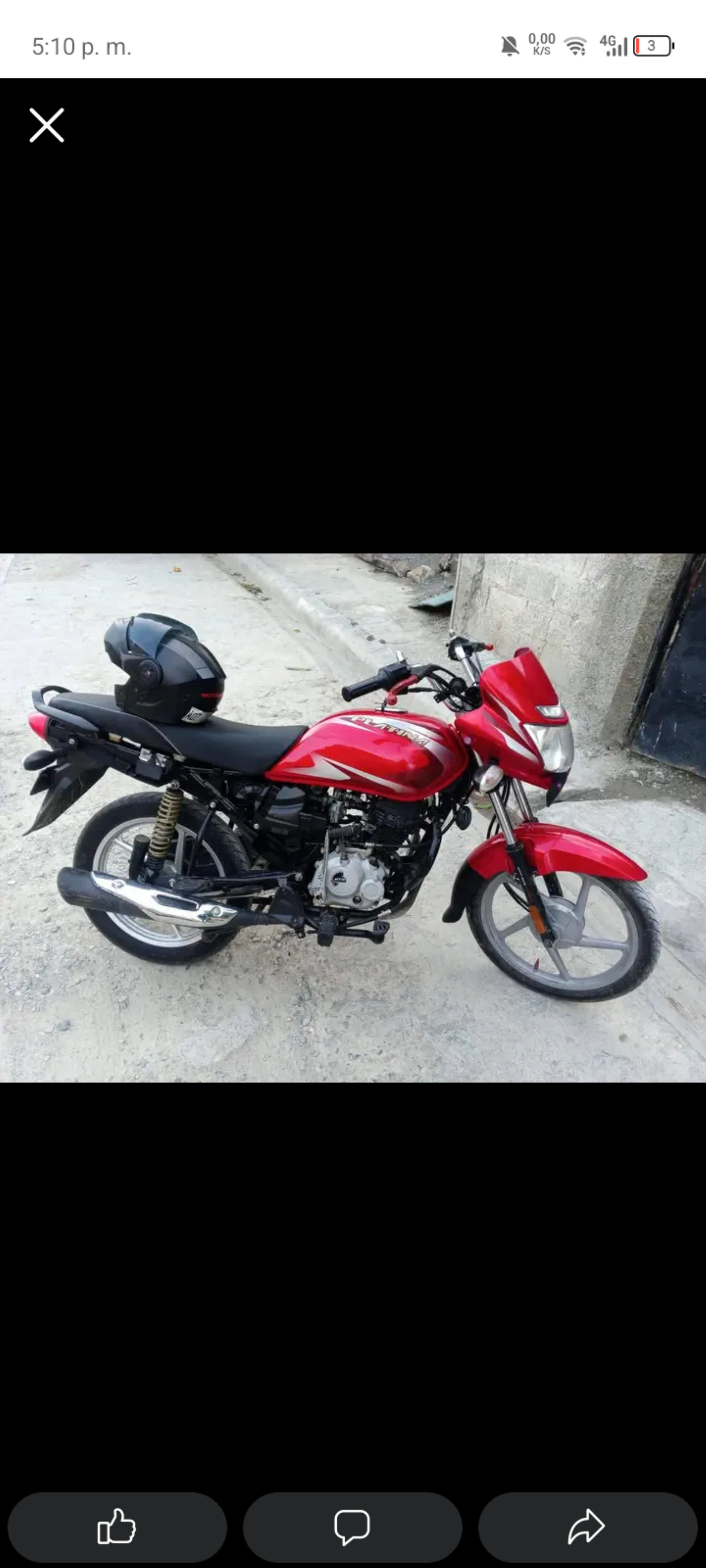 motores y pasolas - bajaj platina 100 tiene todo su plástico como nuevo